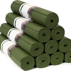 Voyage 5mm Studio Yoga Mats, 10 Pack, 72x24in