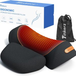 3 in-1 Cordless Neck Massager Pillow with Heat, Vibration & Traction